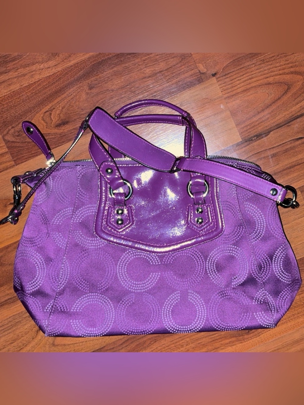 Coach Purple Women's Satchel Handbag - Stylish Everyday Tote